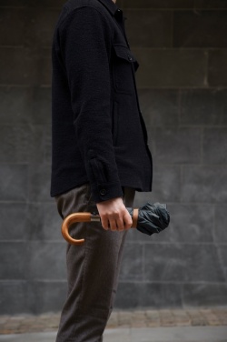 Logo trade promotional gifts picture of: VINGA Bosler AWARE™ recycled pet 21" foldable umbrella