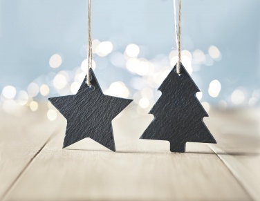 Logo trade promotional gifts image of: Slate xmas hanger star