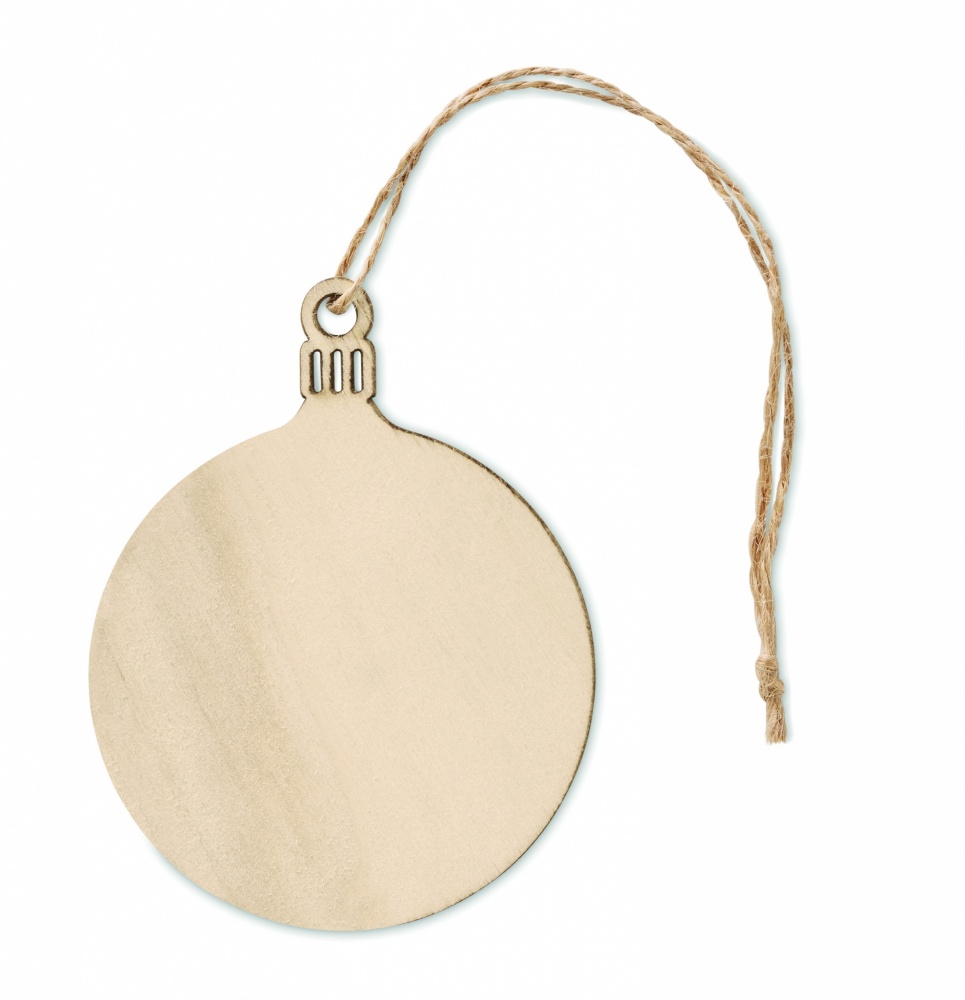 Logo trade advertising products image of: Wooden Tree bauble hanger