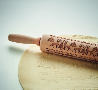 Logo trade promotional items image of: Christmas pastry wooden rolling