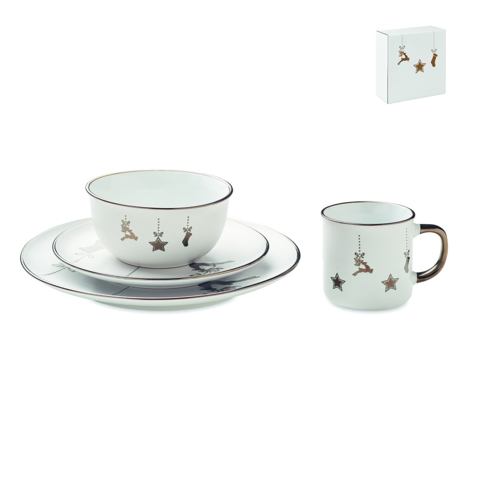 Logotrade promotional giveaway picture of: 4 piece ceramic place setting