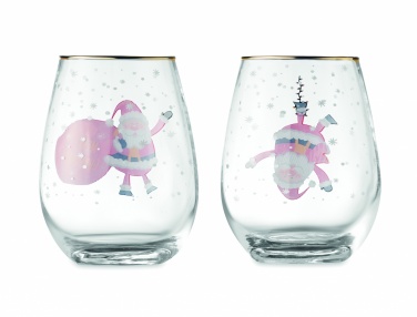 Logo trade promotional giveaways picture of: Set of 2 Christmas glasses