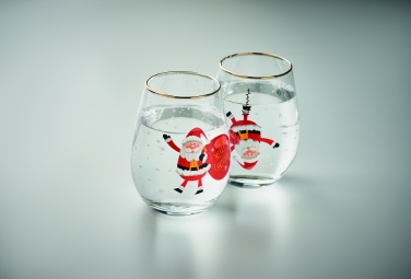 Logo trade promotional gifts image of: Set of 2 Christmas glasses