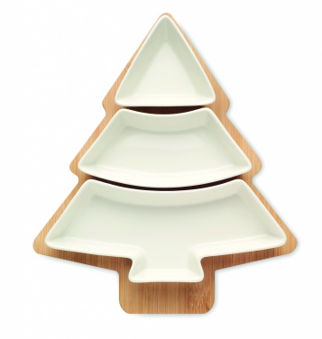 Logo trade advertising products image of: Christmas tree serving tray