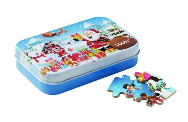 Logo trade promotional merchandise image of: Wooden Christmas puzzle