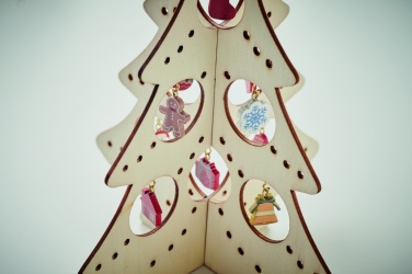 Logo trade promotional giveaway photo of: Wooden Xmas tree decoration