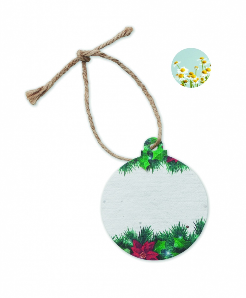 Logotrade promotional giveaway image of: Seed paper Xmas ornament