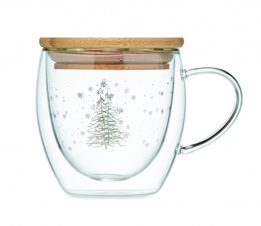 Logo trade promotional giveaways picture of: Double wall borosilicate mug