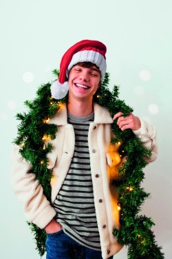 Logotrade promotional giveaway image of: Long Christmas knitted beanie