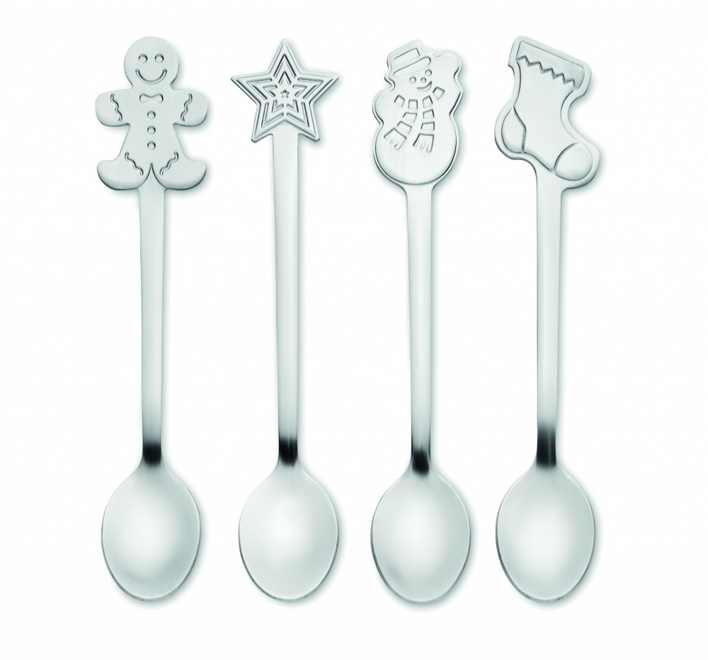 Logotrade promotional giveaways photo of: Set of 4 Christmas tea spoon