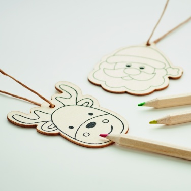 Logotrade promotional products photo of: Drawing wooden ornaments set
