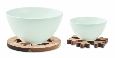 Logo trade promotional gifts image of: Acacia wooden pot holders set