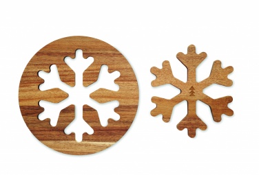 Logo trade advertising product photo of: Acacia wooden pot holders set