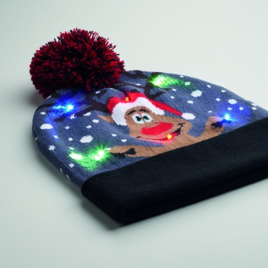 Logotrade advertising product image of: Christmas knitted beanie LED
