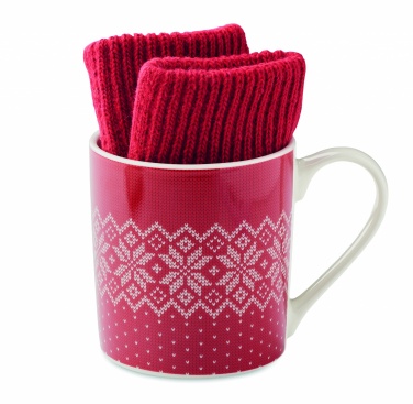 Logotrade promotional item picture of: Winter gift mug and gloves set