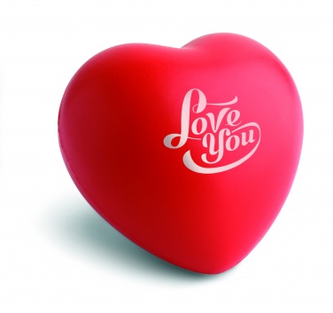 Logo trade promotional giveaways image of: Anti-stress heart PU material