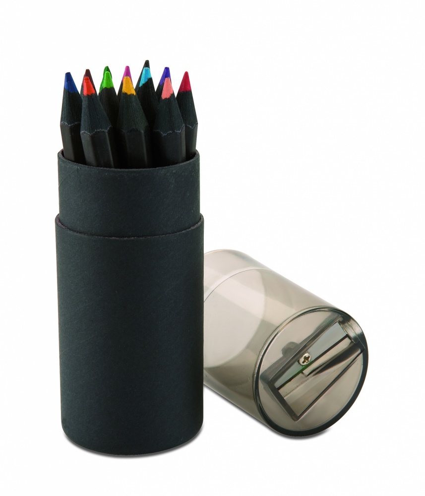 Logotrade promotional item image of: Black colouring pencils
