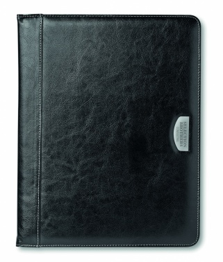 Logo trade promotional merchandise image of: PU portfolio w/ 20 pages bloc