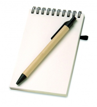 Logotrade promotional products photo of: A6 recycled notepad with pen