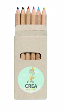 Logotrade promotional item picture of: 6 coloured pencils in box