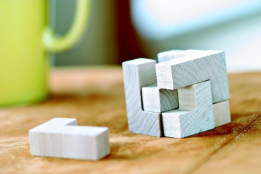 Logotrade business gift image of: Wooden puzzle in cotton pouch