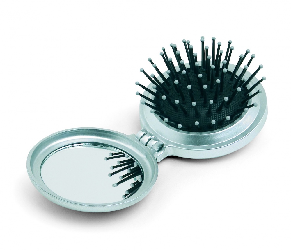 Logo trade business gift photo of: Foldable brush/mirror