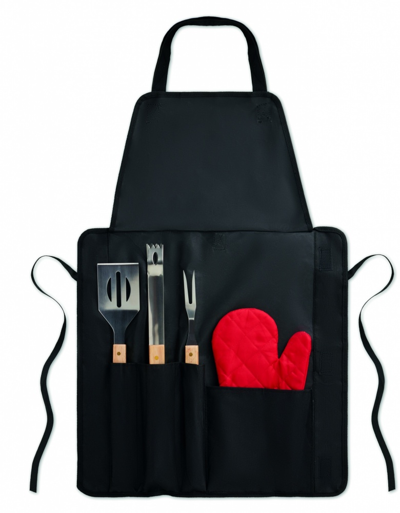 Logo trade promotional giveaways picture of: BBQ apron with BBQ tools