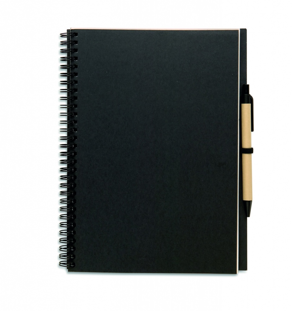 Logo trade promotional products image of: Recycled notebook with pen
