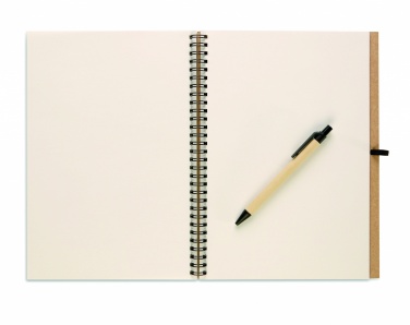 Logo trade promotional products image of: Recycled notebook with pen