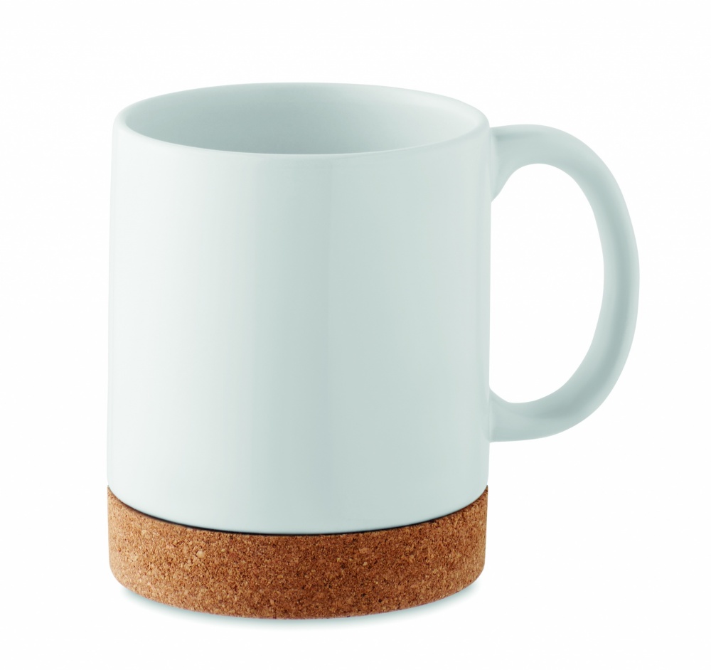 Logo trade promotional merchandise picture of: Sublimation ceramic cork mug