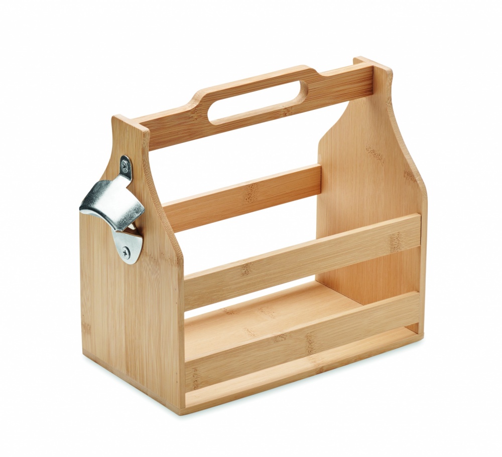 Logotrade corporate gift image of: 6 beer crate in bamboo