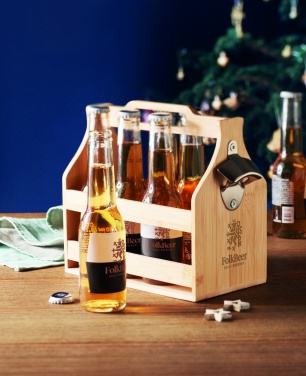 Logo trade promotional giveaway photo of: 6 beer crate in bamboo