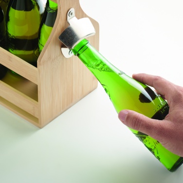 Logo trade promotional item photo of: 6 beer crate in bamboo