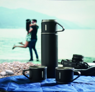 Logo trade promotional giveaway photo of: Double wall bottle and cup set