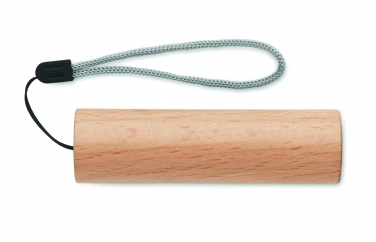 Logo trade corporate gifts picture of: Beech wood rechargeable torch