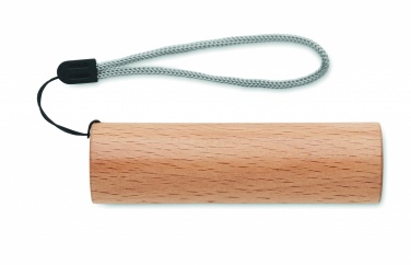 Logo trade promotional product photo of: Beech wood rechargeable torch