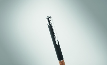 Logo trade promotional merchandise photo of: Ballpoint pen made of aluminum with a cork grip