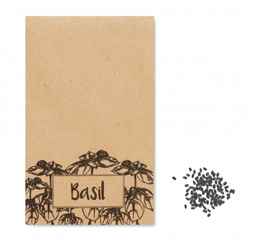 Logo trade promotional merchandise picture of: Basil seeds in craft envelope