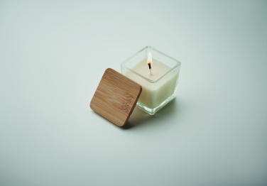 Logo trade corporate gifts image of: Squared fragranced candle 50gr