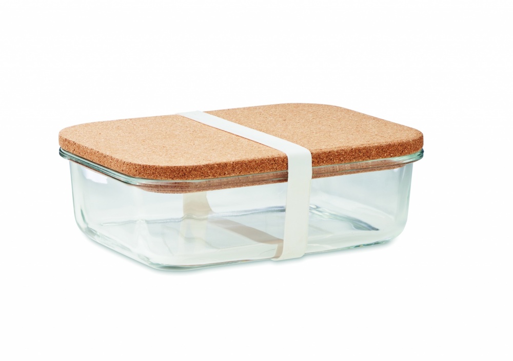 Logo trade promotional gifts picture of: Glass lunch box with cork lid