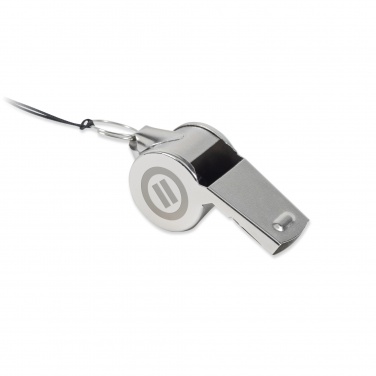 Logo trade promotional items image of: Metal whistle