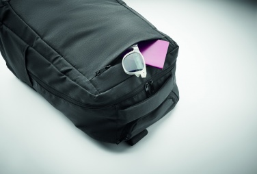 Logo trade promotional gifts picture of: A portable backpack trolley with wheels, made of 600D RPET polyester