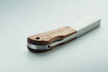 Logo trade corporate gifts image of: Foldable knife in acacia wood