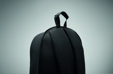 Logo trade promotional items picture of: A 15-inch laptop backpack made of recycled pre-consumer cotton and recycled polyester with customizable printing.