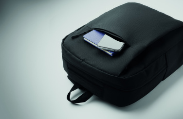 Logo trade promotional gifts picture of: Slim 15 inch laptop backpack made of 600D RPET polyester with a 210D lining and customizable printing