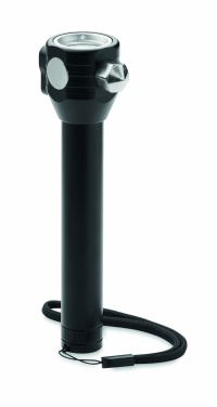 Logo trade promotional giveaways image of: 3-in-1 aluminum flashlight with an emergency hammer and seatbelt cutter, customizable with printing