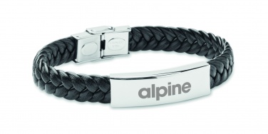 Logo trade corporate gifts picture of: Braided faux leather bracelet