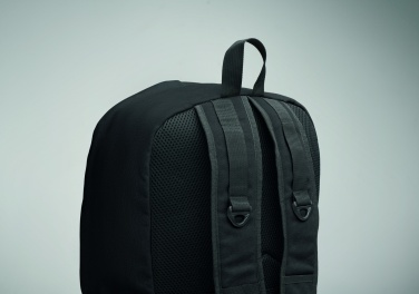 Logo trade corporate gift photo of: A 15-inch laptop backpack made of recycled pre-consumer cotton with customizable printing