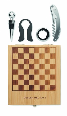 Logo trade business gift photo of: Chess board wine set