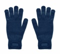 Knitted gloves in RPET, French Navy